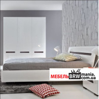 Набор мебели в спальню Ацтека (Амелия) / Azteca Trio БРВ Белый/белый глянец